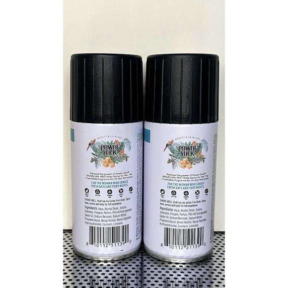 Lot of 2 Power Stick Brazilian Mist Pistacchio & Salted Caramel Body Spray - Picture 2 of 2